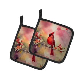 Cardinal Pair of Pot Holders Kitchen Heat Resistant Pot Holders Sets Oven Hot Pads for Cooking Baking BBQ, 7 1/2 x 7 1/2 (Default: Default)